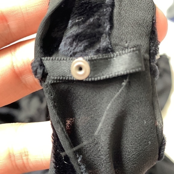 VINTAGE Ann Taylor Black BurnOut Velvet Sleeveless Sheath Cocktail Dress 8P - Picture 9 of 9